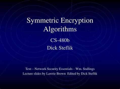 PPT - Symmetric Encryption Algorithms PowerPoint Presentation, free ...