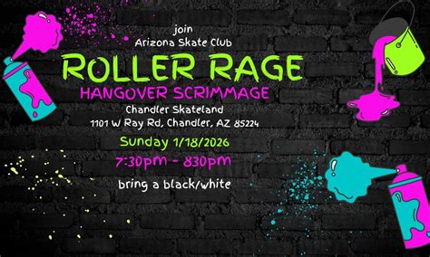 Roller Rage Hangover Scrimmage, Skateland Chandler - Roller Skating ...