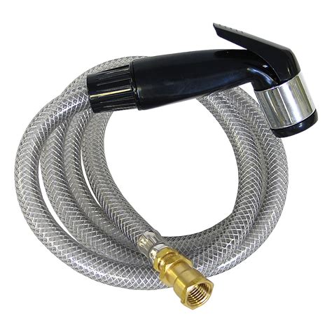 Black Faucet Side Spray Assembly (PVC Braided 48-in) in the Faucet ...