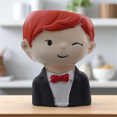 Buy Black Boy Planter - Modern Ceramic Pot for small Plants – Plant Orbit