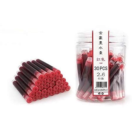 GOLD LEAF International Standard Fountain Pen Red Ink Cartridges ...