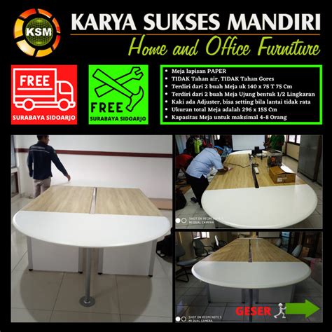 Jual Meja Meeting Meja Rapat Kerja Conference Table 4 - 8 Orang 296 x ...
