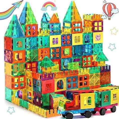 Heattack Falitic 100 PCS Advanced Set with 2 Cars Magnetic Tiles ...
