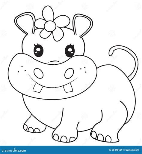 Hippo Coloring Pages Animals Hippopotamus