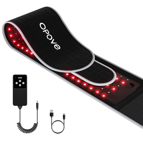 Buy Opove Red Light Lamp Infrared Lamp Belt, Cordless Back Heating Pad ...