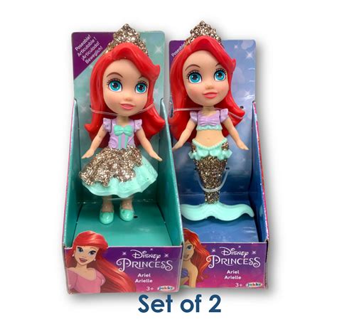 Buy Disney Princess Set of 2 Mini Poseable Doll Miniature 3.5 Choose ...