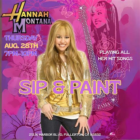 Hannah Montana Sip & Paint, ZAMA Latin Lounge + Kitchen, Fullerton, 28 ...