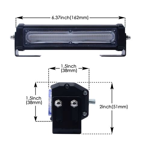 WOWTOU LED Strobe Red White Emergency Light for Vehicles Volunteer ...