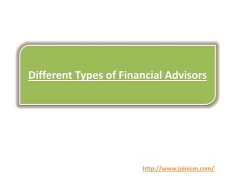 PPT - Different Types of Financial Advisors PowerPoint Presentation ...