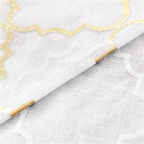 Buy Kotile Moroccan Sheer Curtains 84-Inch Length for Living Room - Rod ...