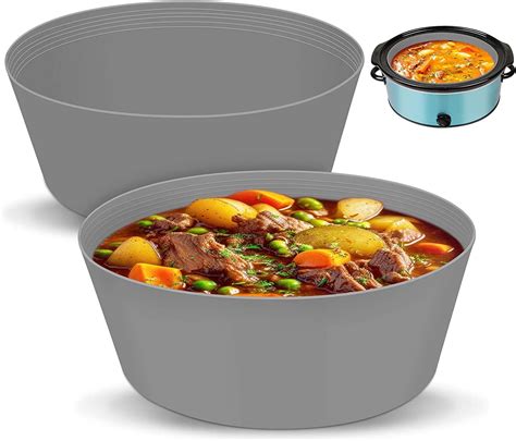 Amazon.com: Silicone Slow Cooker Liner, Crock Pot Liners Reusable, Easy ...