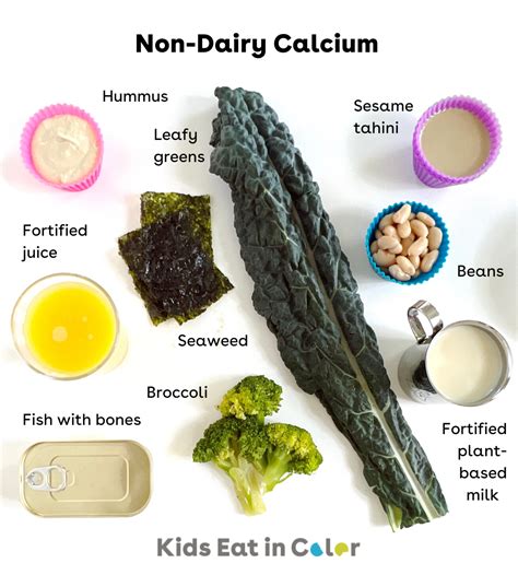 Non Dairy High Calcium Foods Chart - Free Printable Food Charts