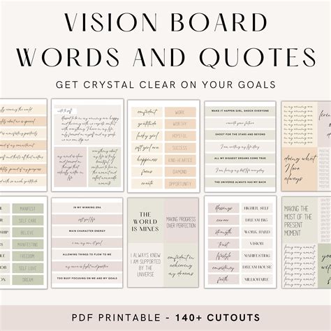 Vision Board Words, Vision Board Kit, Vision Board Printables, Vision ...