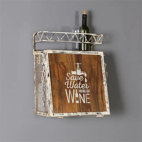 Valiant Iron and Wood Bar Shelf | Wooden Bar Furniture | Fabuliv