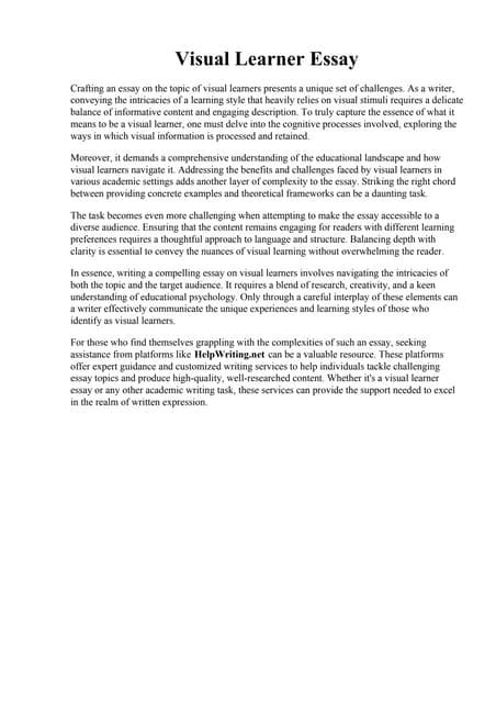 Visual Essay Example 的图像结果