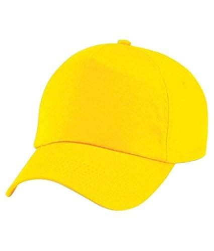 Tahiro Yellow Cotton Plain Baseball Cap for Men & Women - Pack Of 1 ...