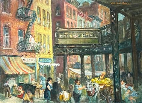 Cecil Crosley Bell - NYC EL American Scene Social Realism Mid 20th ...