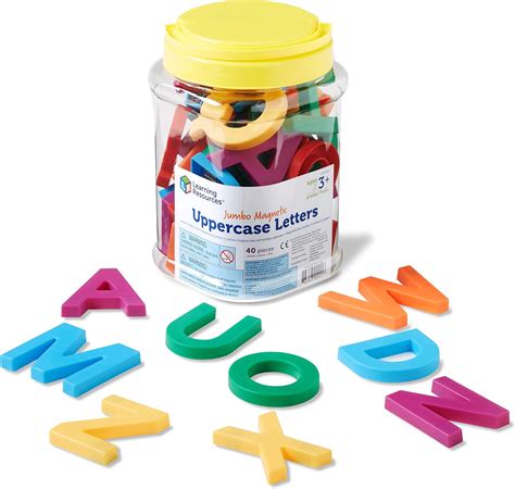 Amazon.com: Learning Resources Jumbo Magnetic Uppercase Letters ...