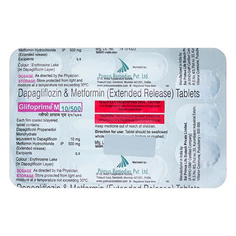 Glifoprime M 10/500 Tablet | Uses, Side Effects, Price | Apollo Pharmacy