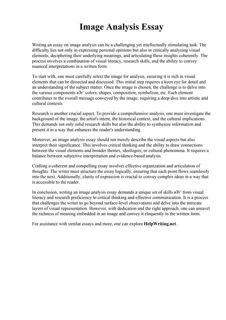 Photo Analysis Essay Example 的图像结果