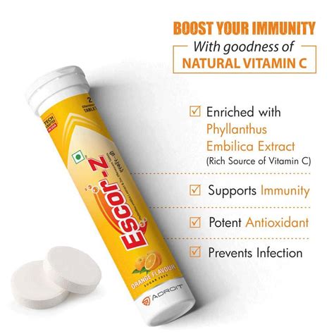 Buy ESCOR-Z EFFERVESCENT TABLETS| ORANGE FLAVOR| 20 EFFERVESCENT ...
