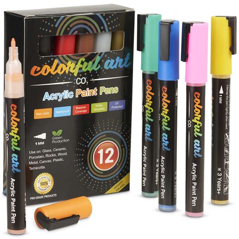 Acrylic Paint Pens Premium 1mm Fine Tip Paint Pens Painting ...