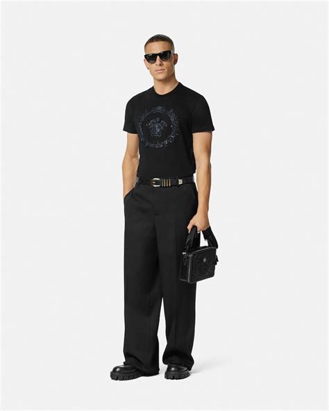Camiseta Medusa Cartouche Negro | VERSACE