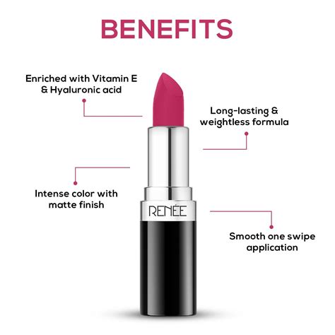 RENEE Stunner Matte Lipstick, 4gm