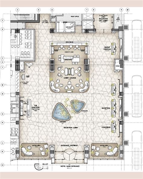 Luxury Hotel Lobby Floor Plan