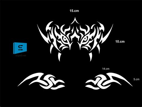 SIGN EVER Helmet Sticker Tiger Face Vector for Bikes Mask Bike Sticker ...