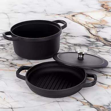 BergHOFF Leo Graphite 3 pc Enamel Cast Iron Cookware Set
