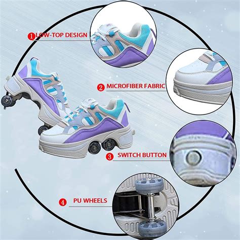 Buy LDTXH Automatic Walking Shoes Invisible Roller Skate, 2-in-1 ...