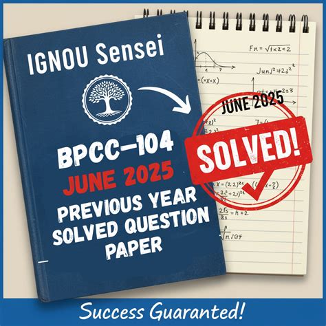BPCC–104 June 2025 Previous Year Solved Question Paper – IGNOU Sensei