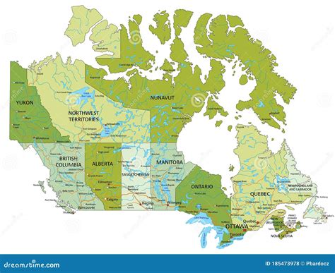Political Map Of Canada Cartoon Vector | CartoonDealer.com #115263469