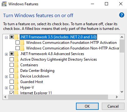 Image result for Net Framework 3 5 Framework Errors
