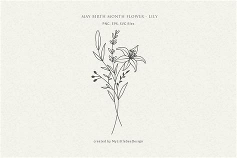 May Birth Flower Tattoo Black And White at Lynda Jones blog
