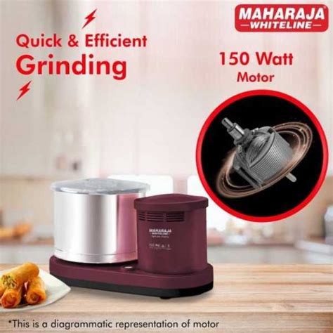 Maharaja Whiteline Fortune Cherry 2L Wet Grinder Price in India, Specs ...