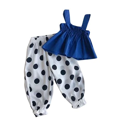 Buy Hopscotch Girls Cotton Sleeveless Solid Pant Set in Blue Color for ...