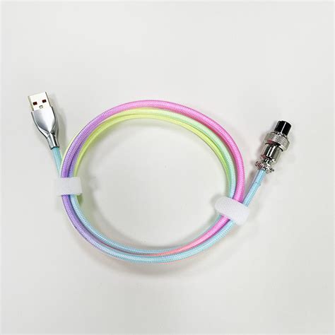 Buy Sorrowso Durable Mechanical Keyboard Cable Rainbow Type C Cable ...