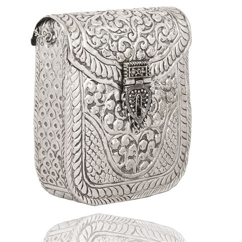 Unibrand Tihsart Brass Oxidised Handmade Design Clutch Sling Bag for ...