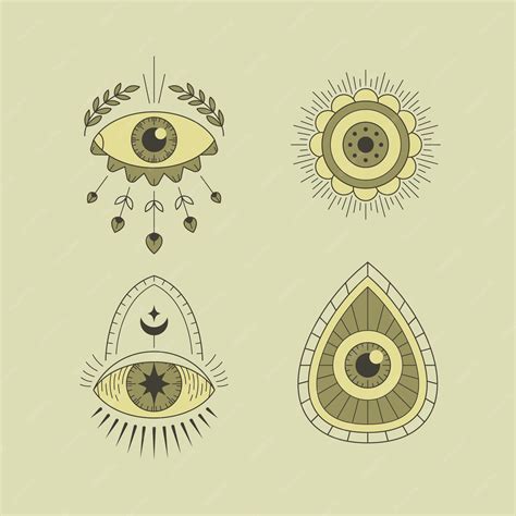 Free Vector | Hand drawn evil eye symbols