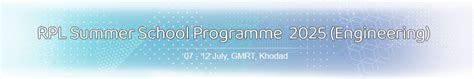 RPL Summer School 2025 (7-12 July 2025): Registration · Indico NCRA