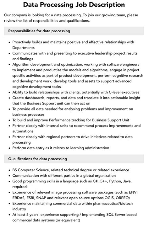 Image result for What Is Data Processing Job