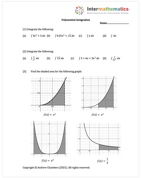 Image result for Basic Integration Problems Worksheet