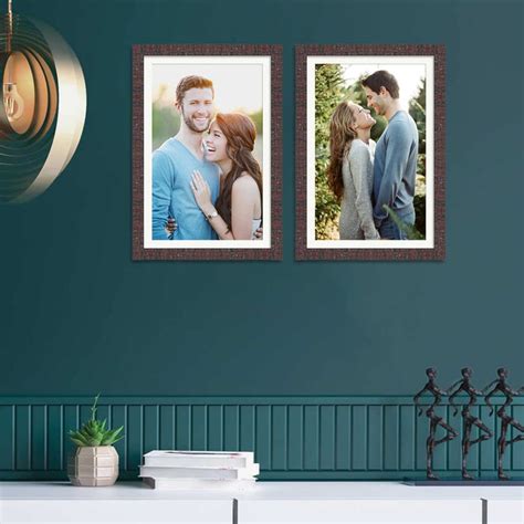 Art Street Photo Frames for Home Décor Set of 2 Maroon Wall Photo Fram ...