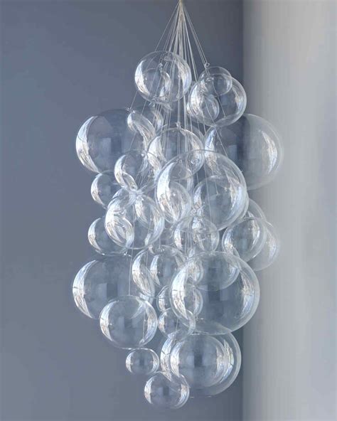 Bubble Glass Chandelier - 1970s Cascading Bubble Glass Chandelier ...