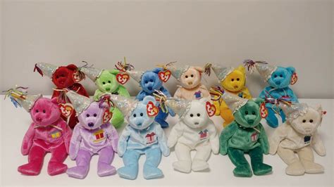 TY Beanie Babies - MAY BIRTHDAY Bear with Hat - NEW - Mint Condition ...