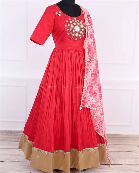Buy Kids Pink Mirror Work Skirt and Top Online | Kids Skirt and Top ...