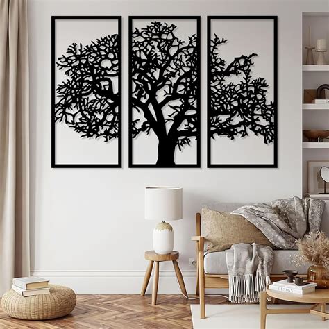 LARNT Tree of Life 3 Panels Metal Wall Decor, Tree of Life India | Ubuy