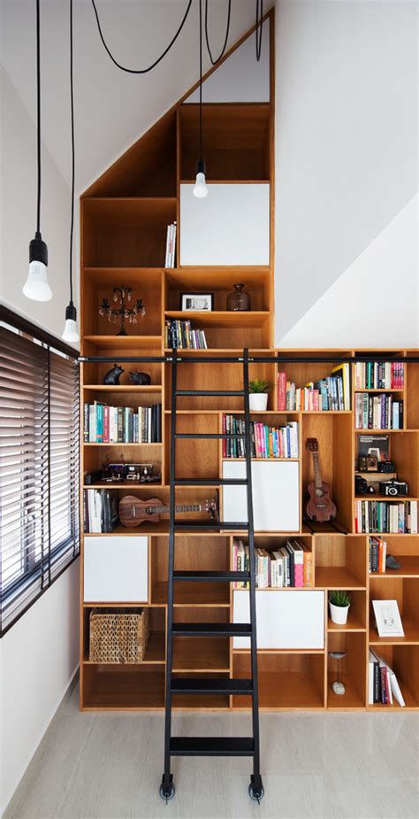 Contemporary Home Library Computer Room 的图像结果